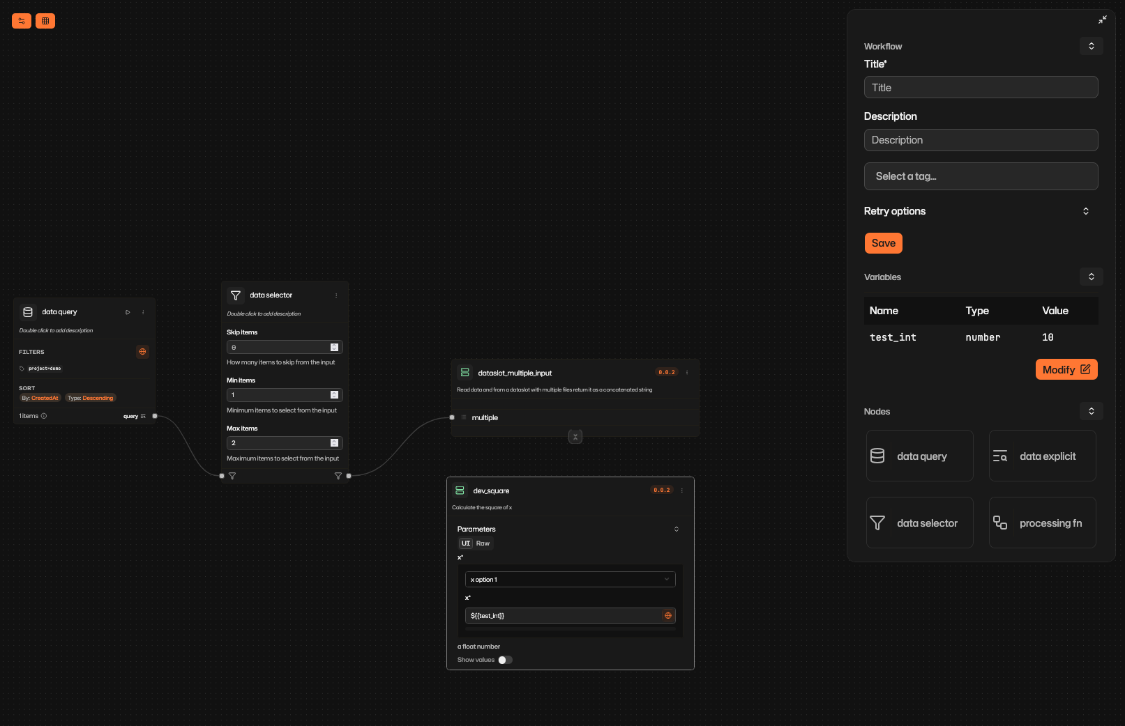 Workflow data query