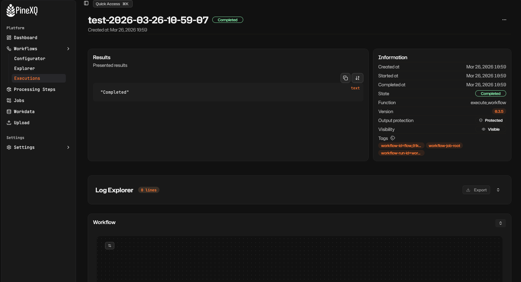 Workflow execution
